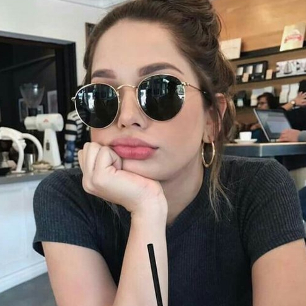 LIKE NEW RayBan Round Metal RB3447 Green Lenses Ray ban Sunglasses